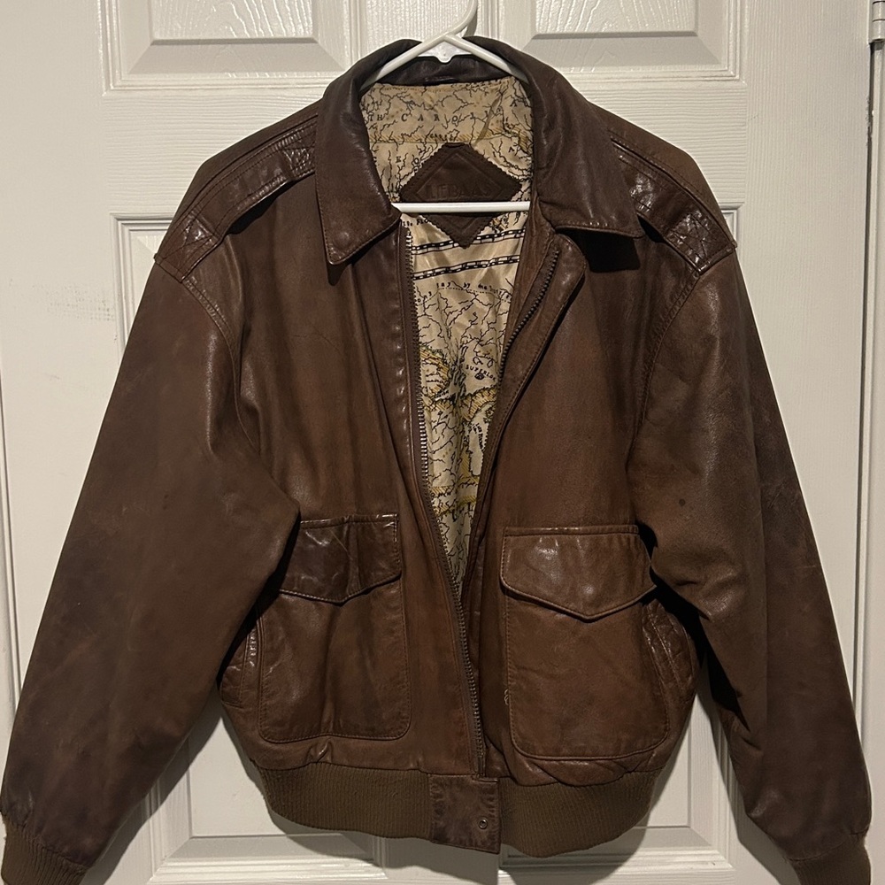 Vintage leather bomber jacket LEBAAS COLLECTION